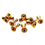 Montana Fly Company Sparkle Dumbbell Eyes 10-Pack-Gold Yellow