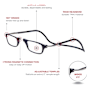CliC Reader Original Long Reading Glasses with Neck Band
