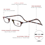 CliC Reader XL Reading Glasses with Neck Band-Camo
