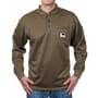 Banded Tec Fleece Henley Shirt-Spanish Moss