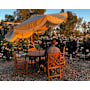 POLYWOOD Chippendale 5-Piece Round Farmhouse Dining Set-Mahogany