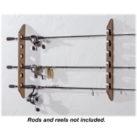 Fish-Shaped, Vertical Wall Rod Rack for Fishing Rod Vintage ,Bass Pro Shops