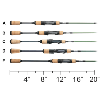 Bass Pro Shops Graphite Series Spinning Rod - 6'6 - Medium - 2 Pieces - B
