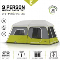 Core Equipment 9 Person Instant Cabin Tent Cabela s
