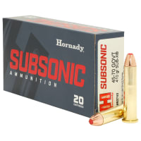 Hornady Subsonic .45-70 Govt 410 Grain SUB-X Centerfire Rifle Ammo
