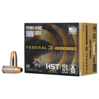 Federal Premium Personal Defense 9mm Luger 124 Grain HST Handgun Ammo