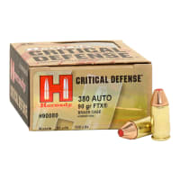 Hornady Critical Defense 380 Auto 90 Grain FTX 25 Rounds by