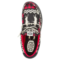 Hey‎ Dude Wally Holiday Cheers Black Multi Plaid Holiday Reindeer Shoes Mens M10 HEYDUDE Wally Holiday Cheers Slip-On Shoes for Men | Bass  main image 2