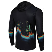 Pelagic Vaportek Sonar Hooded Long-Sleeve Fishing Shirt for Men - Black/Sonar - S