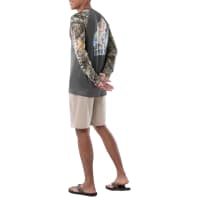 Guy Harvey | Men's Jumping Bass Sun Protection Long Sleeve Shirt, Medium