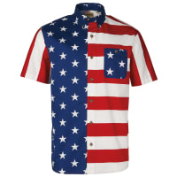 MALBON ♥ [MAN] M American Flag Round T-Shirt /追跡付 Genuine Malbon Golf M American Flag Round T-Shirt NAVY (MAN