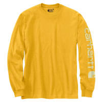 Carhartt Loose-Fit Heavyweight Logo Sleeve Cabela\'s Long-Sleeve T-Shirt - Men | M for Black - Graphic