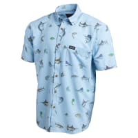 Pelagic Dockside Gamefish Stretch Woven Short-Sleeve Button