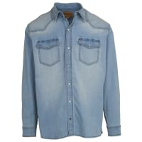 RedHead Ranch Muleshoe Denim Long-Sleeve Snap-Down Shirt for Men
