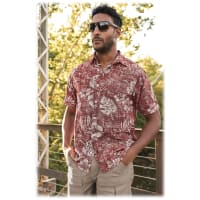 RedHead Reverse Print Button-Up Short-Sleeve Shirt for Men