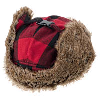 Reclaimed Vintage Red Plaid Faux Fur-Lined Trapper Hat NEW Redhead Buffalo Plaid Trapper Hat for Men | Bass Pro Shops main image 3