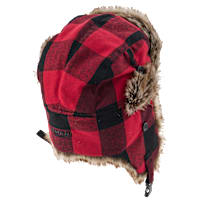 SA Company Red & Black Buffalo Plaid Trapper Hat Amazon.com: Winter Buffalo Plaid Trapper Hat Hunting hat  main image 3