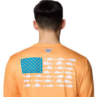 Columbia Men's Terminal Tackle PFG Fish Flag Long Sleeve, Cool Grey/City Grey, XX-Large