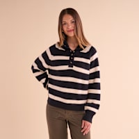 Natural Reflections Striped Henley Sweater | Bass Pro Shops