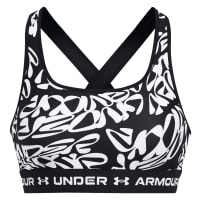 Under Armour - Crossback Printed Sports Bra Girls black white at Sport  Bittl Shop