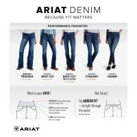 Ariat R.E.A.L. Midrise Stretch Ivy Stackable Straight-Leg Jeans for Ladies