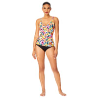 Anne Cole Gradient Floral Twist Front Underwire Tankini Swim Top