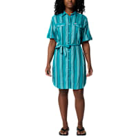 columbia dress Women's Chill River UPF 50 Active Sheath Dress, Size: Medium, Fuchsia Shimmer adjustable waist secures the fit Columbia Women's Cedar Crest Dress