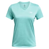 Under Armour Women's Tech Twist T-Shirt,Quirky Lime (752)/Metallic  Silver,X-Small