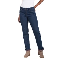 Natural Reflections Fleece-Lined Denim Pants for Ladies