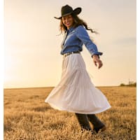 RedHead Ranch Tiered Midi Skirt | Bass Pro Shops