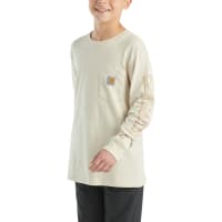 Carhartt Knit Crew-Neck Long-Sleeve Pocket T-Shirt for Kids