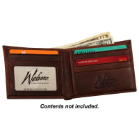 The Bifold Wallet with ID Window Dark Mahogany Bison