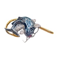 blue fish hook Dolphin Bluefish Chum Hooks With 6" Wire Leader 6/0 3/pk Haywired Single Strand Wire Leader attached to hook Blue Fish Hook 100pcs/small Box