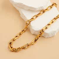 Howard's Narelle Gold Waterproof Chunky Rectangle Link Chain