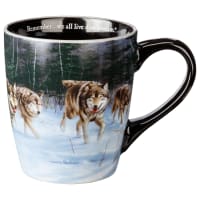 Bass Pro Shops Wolves Panoramic We All Live Downstream Mug | Bass