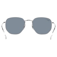 Ray-Ban Women’s Hexagonal Sunglasses - “Polished Silver” Frame, Blue Lenses used Ray-Ban RB3947CH Chromance Glass Polarized Sunglasses | Bass  main image 3