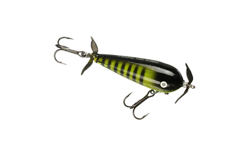 Leurre Vintage Cisco Kid Topper – Topwater Blanc/rouge Pailleté Pour Brochet Et Musky, 5 1/2 Oz, USA