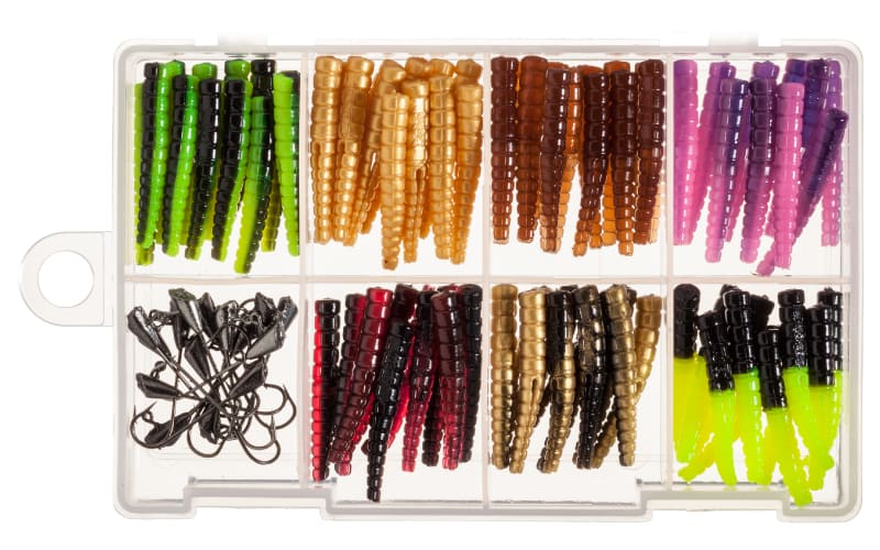 Xfishman Crappie Angel-Kit – 135 & 40-teilig Mit Weichen Ködern, Jigköpfen Und Spinner, Für Panfish