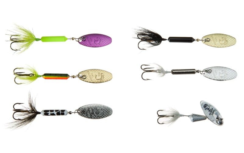 bass fishing with rooster tail lures Bait Spinner Kit,30pcs Metal Spoon Lures Feathered Treble Hooks for Walleye Trout Freshwater Saltwater : Sports & Outdoors weighted body (0.13 FouceClaus 10pcs Spinner Lures Baits