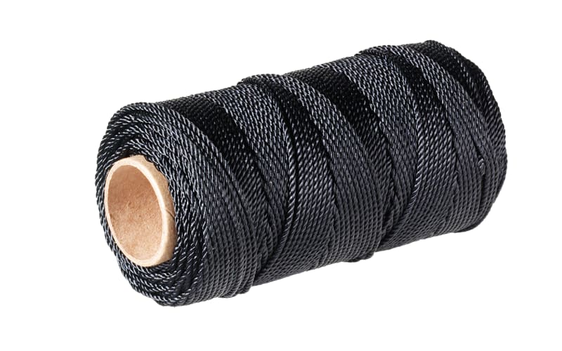 black twine for fishing nets KINGLAKE 426 Feet Nylon #36 Nylon String 2mm UV protected and weather treated Nylon Twine, Black 1 lb