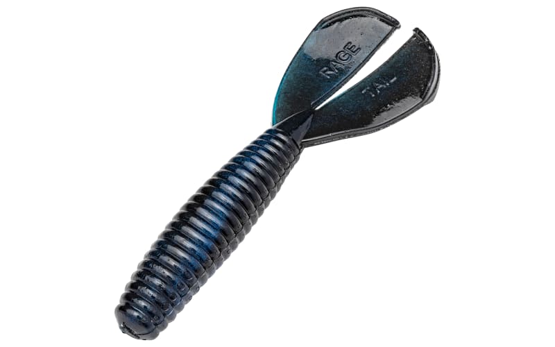 Strike King Rage Magnum Menace Grub 4-inch Bass Fishing Soft Bait - Black Blue