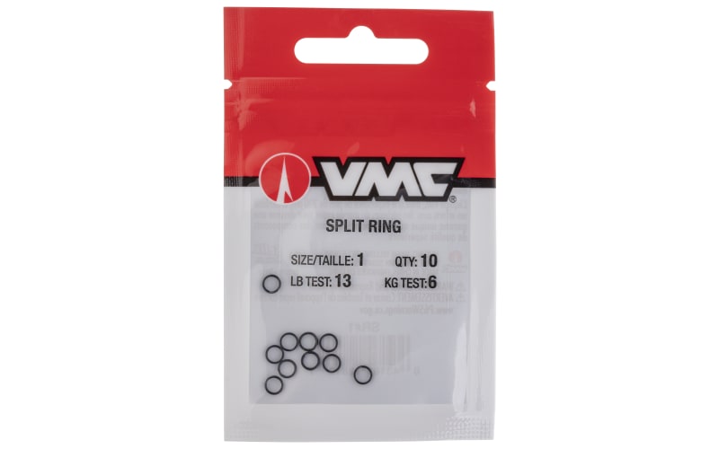 1 Packet of VMC Stainless Steel Split Rings With Black Nickel Finish