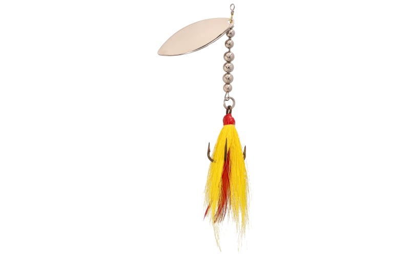Bass Pro Shops XPS Muskie Bucktail Double-Blade Spinner - Black/Chartreuse