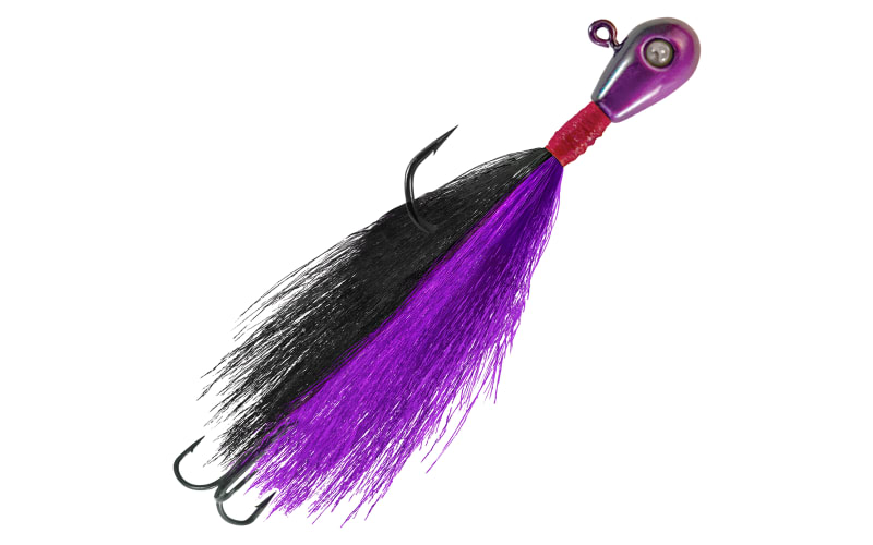 Kalin's Google Eye Hair Jig - Black/Purple - 1/4 oz.