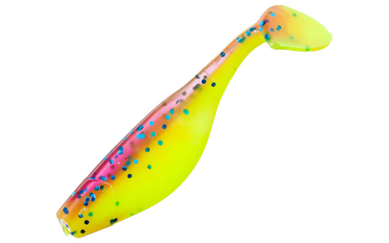bass pro fishing rubber shad lures Bass Pro Shops Action Tail Shad - Electric Purple/Chartreuse Bly