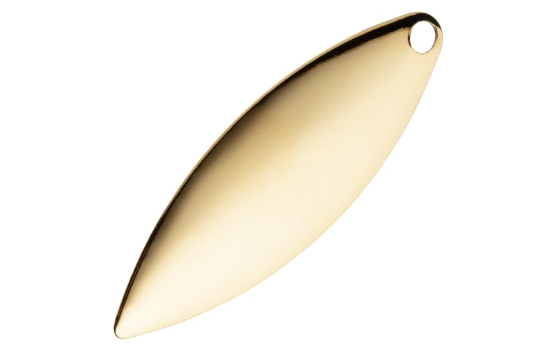 12 Worth Mfg #4 Polished Brass Willow Leaf Spinnerbait Blades - Foto 6