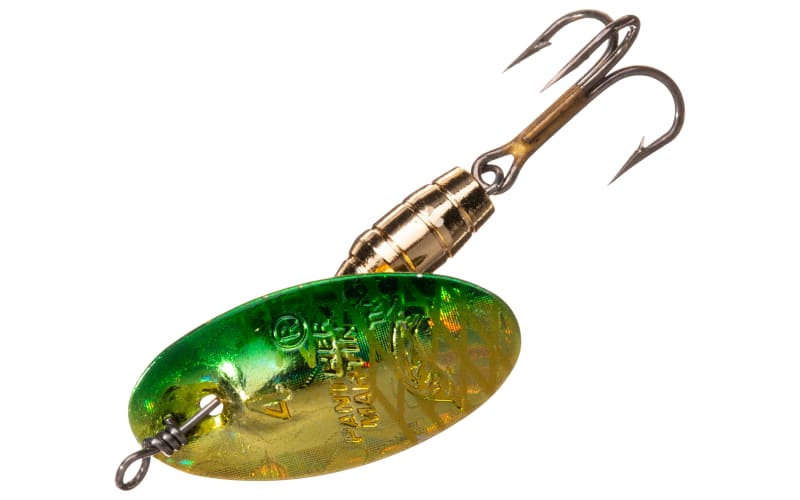 fisher and martin lure Panther 1/4 oz. Spotted Yellow and have been proven to be undeniably effective on anything from stocked rainbows and browns to giant native steelhead and salmon Heck's Fisher & Marten Lure