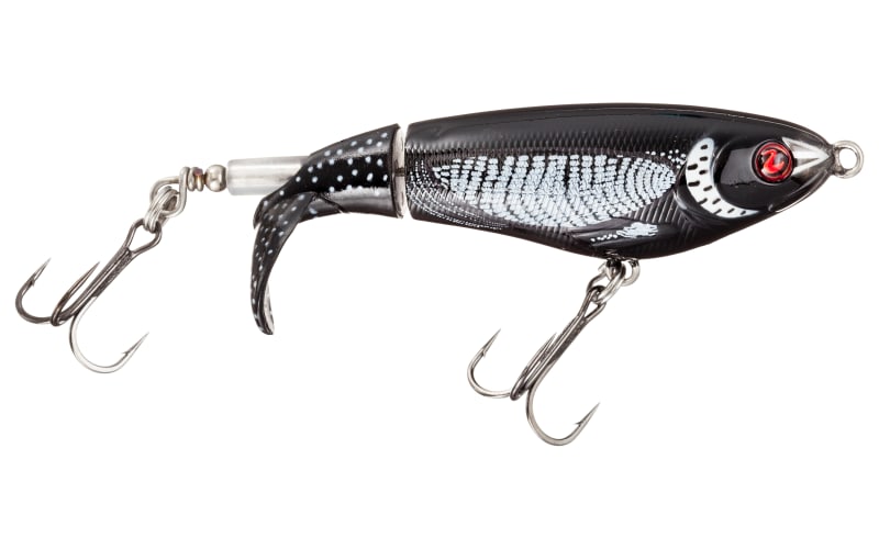 double plopper fishing lure River2Sea Whopper Bone; 130 Designed by legendary angler and TV personality River2Sea Larry Dahlberg Series Rattling