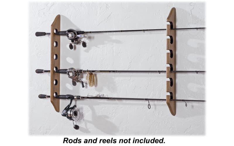 1 Pair Horizontal Fishing Rod Rack Holders Wall-mounted Fish Pole