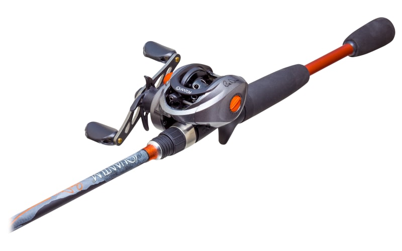 Quantum Iron PT 300 Baitcast Reel and Fishing Rod Combo, Continuous  Anti-Reverse Reel, 8-Foot 6-inch 2-Piece Rod with Cork Handle